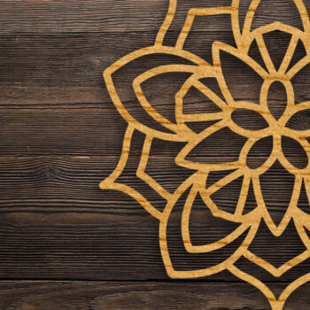 Intra απο ξύλο plywood 3mm-4mm πάχος 3D Minimal Mandala για Cricut Δίασταση 30x30 cm INTRAFABR-71606670 - Image 1