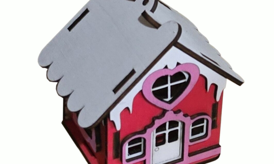 Intra απο ξύλο plywood 3mm-4mm πάχος Τρισδιάστατο μοντέλο Χριστουγεννιάτικο Χωριό Χειμερινή σκηνή Δίασταση 15x15 cm INTRAFABR-107350929