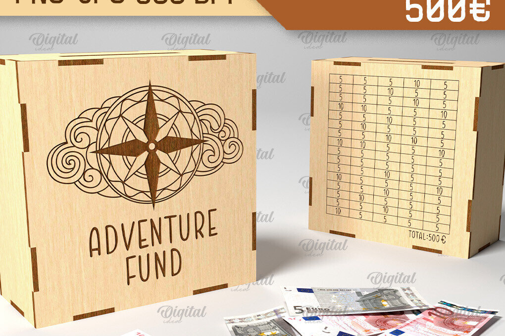 Intra απο ξύλο plywood 3mm-4mm πάχος 3D Money Bank Box Δίασταση 30x20 cm INTRAFABR-89691407 - Image 2