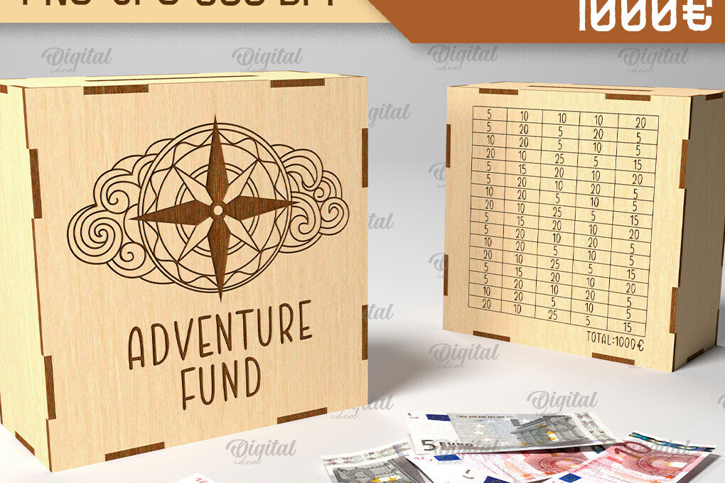 Intra απο ξύλο plywood 3mm-4mm πάχος 3D Money Bank Box Δίασταση 30x20 cm INTRAFABR-89691407 - Image 3