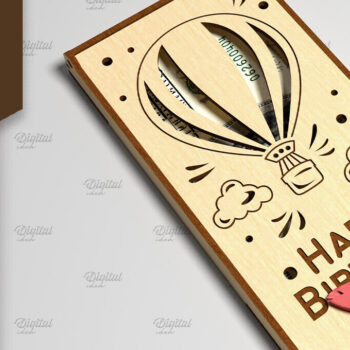 Intra απο ξύλο plywood 3mm-4mm πάχος 3D Money Box. Κουτί δώρου μετρητών Δίασταση 10x10 cm INTRAFABR-86217513 - Image 1