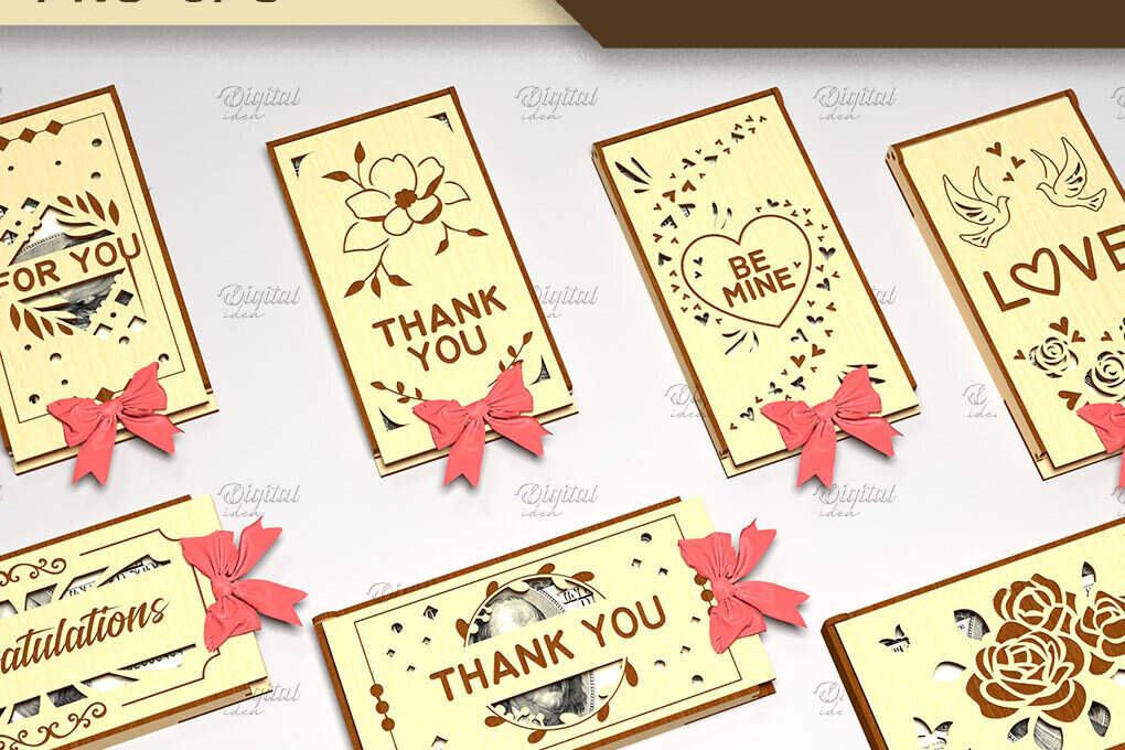 Intra απο ξύλο plywood 3mm-4mm πάχος 3D Money Box. Κουτί δώρου με μετρητά Δίασταση 10x10 cm INTRAFABR-86221477