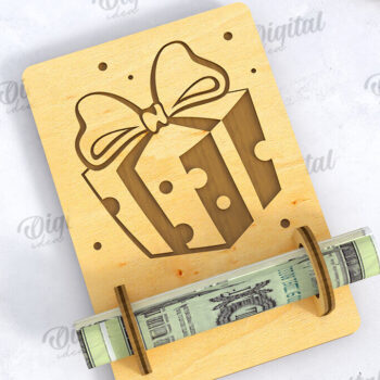 Intra απο ξύλο plywood 3mm-4mm πάχος 3D Money Holder Cut  Δίασταση 30x20 cm INTRAFABR-121433514 - Image 1