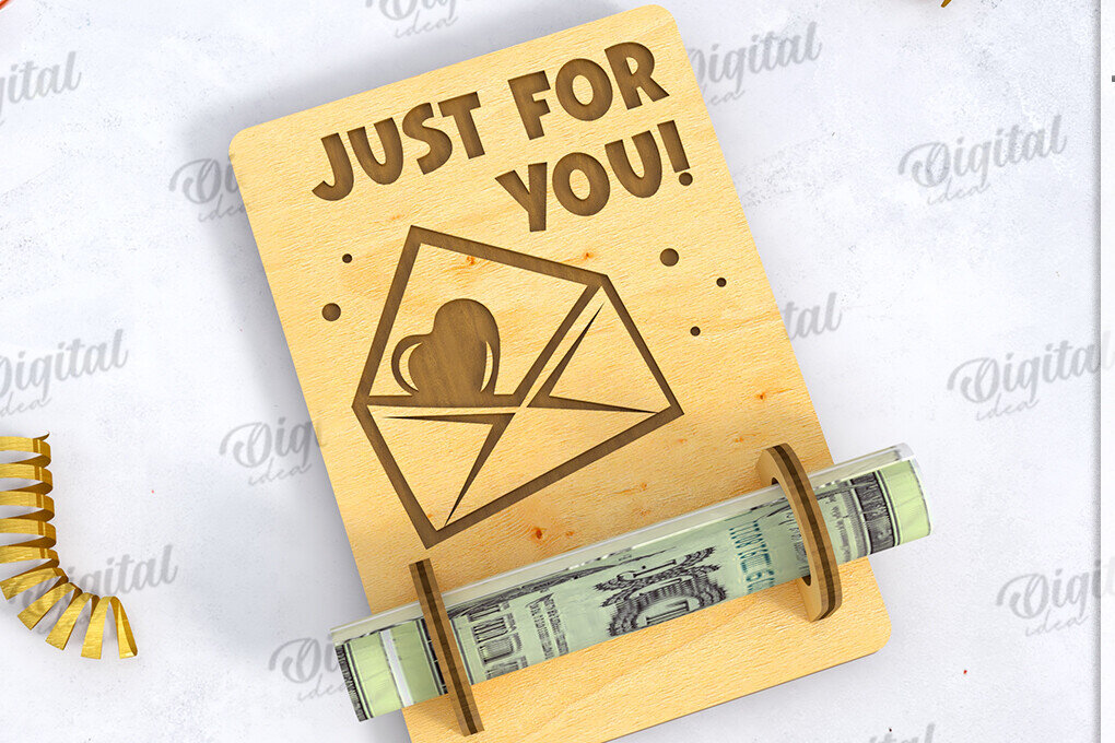 Intra απο ξύλο plywood 3mm-4mm πάχος 3D Money Holder Cut  Δίασταση 30x20 cm INTRAFABR-121433727