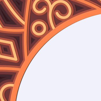 Intra απο ξύλο plywood 3mm-4mm πάχος αποκοπής με 3D Moon Mandala Δίασταση 30x30 cm INTRAFABR-24714206 - Image 3