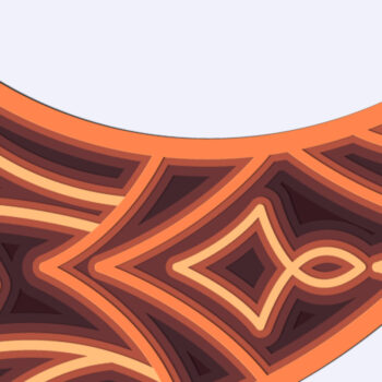 Intra απο ξύλο plywood 3mm-4mm πάχος αποκοπής με 3D Moon Mandala Δίασταση 30x30 cm INTRAFABR-24714206 - Image 4