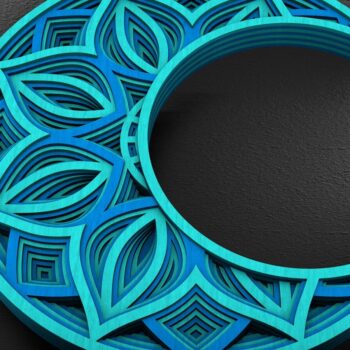 Intra απο ξύλο plywood 3mm-4mm πάχος 3D Moon Mandala , Paper Cut Moon 3D Δίασταση 234x234 cm INTRAFABR-29234074 - Image 4