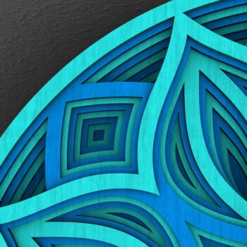 Intra απο ξύλο plywood 3mm-4mm πάχος 3D Moon Mandala , Paper Cut Moon 3D Δίασταση 234x234 cm INTRAFABR-29234074 - Image 7