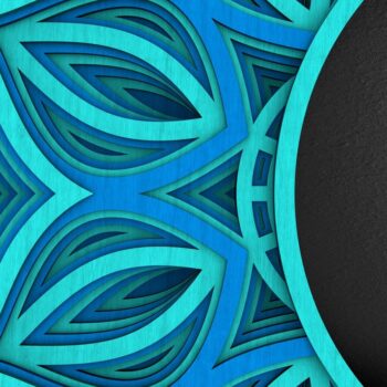 Intra απο ξύλο plywood 3mm-4mm πάχος 3D Moon Mandala , Paper Cut Moon 3D Δίασταση 234x234 cm INTRAFABR-29234074 - Image 9