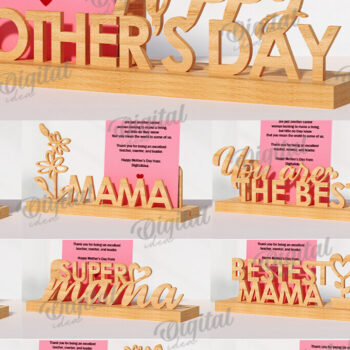 Intra απο ξύλο plywood 3mm-4mm πάχος Τρισδιάστατες θήκες για κάρτα για τη γιορτή της μητέρας Δίασταση 30x20 cm INTRAFABR-118835263 - Image 2