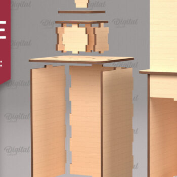 Intra απο ξύλο plywood 3mm-4mm πάχος Τρισδιάστατη κοπή φαναριού για τη γιορτή της μητέρας Δίασταση 30x20 cm INTRAFABR-93711876 - Image 2