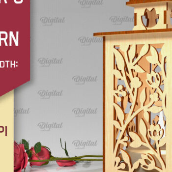 Intra απο ξύλο plywood 3mm-4mm πάχος Τρισδιάστατη κοπή φαναριού για τη γιορτή της μητέρας Δίασταση 30x20 cm INTRAFABR-93712075 - Image 1