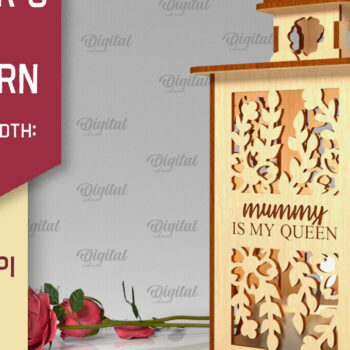 Intra απο ξύλο plywood 3mm-4mm πάχος Τρισδιάστατη κοπή φαναριού για τη γιορτή της μητέρας Δίασταση 30x20 cm INTRAFABR-93711635 - Image 1