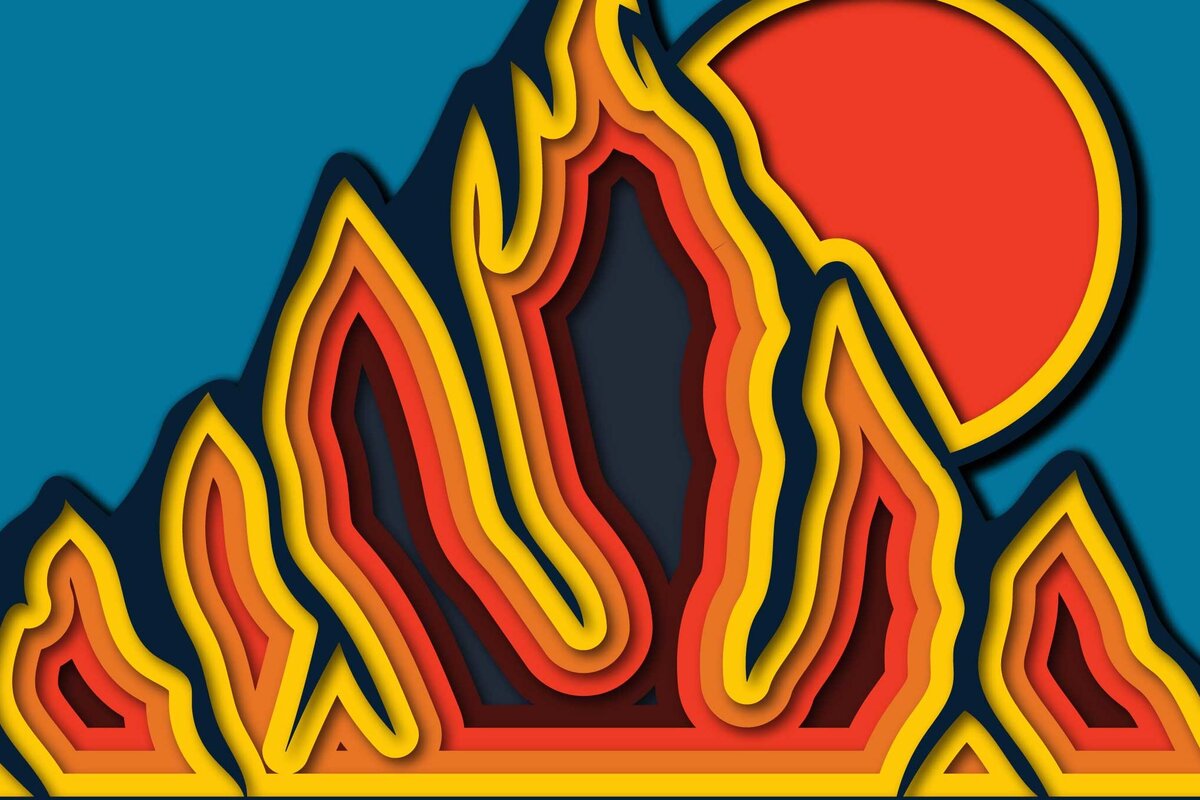 Intra απο ξύλο plywood 3mm-4mm πάχος 3D Mountain-Cricut -CNC Δίασταση 15x15 cm INTRAFABR-72642588