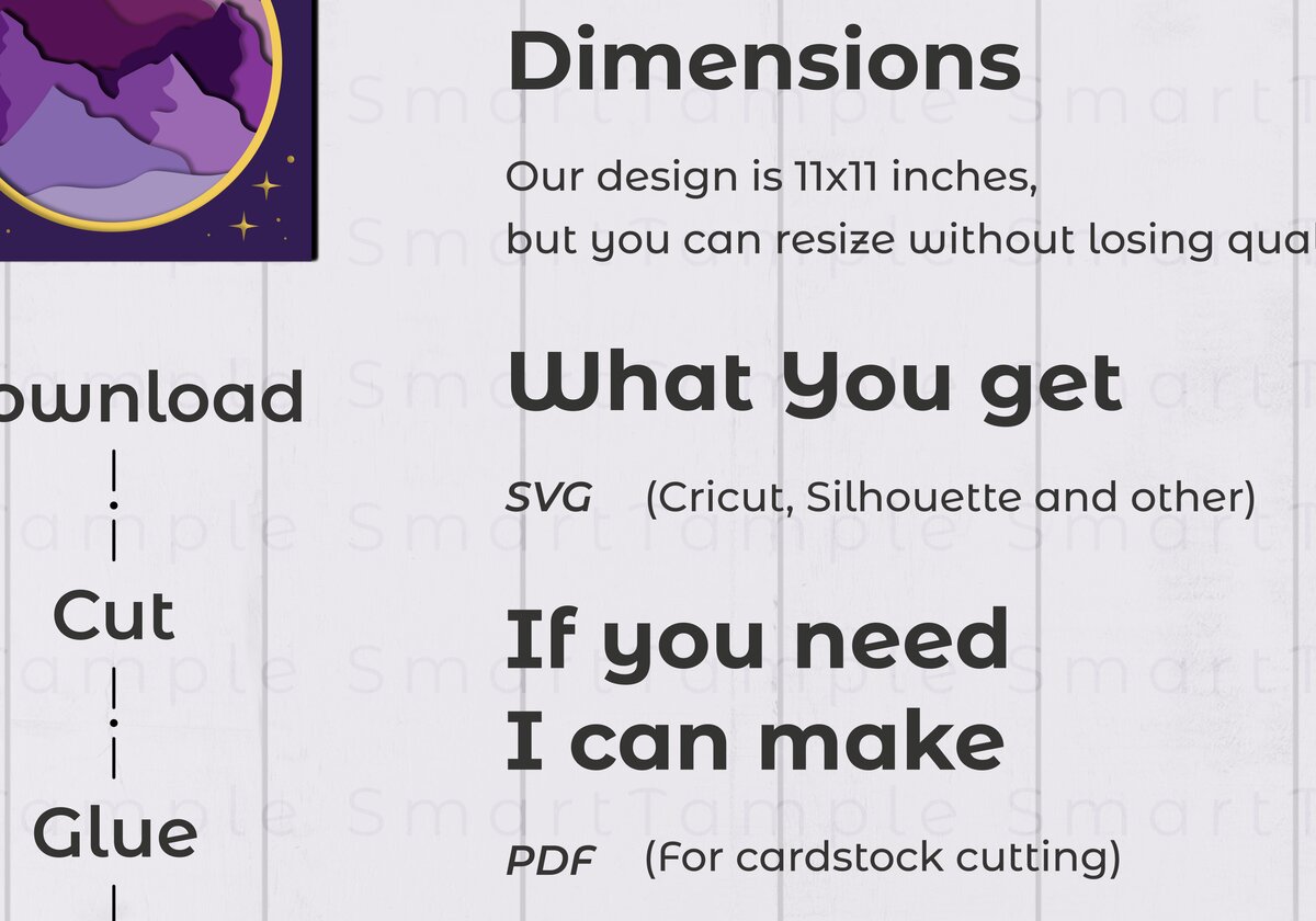 Intra απο ξύλο plywood 3mm-4mm πάχος 3D Mountain Shadow Box , Paper Cut Δίασταση 25x25 cm INTRAFABR-73763082