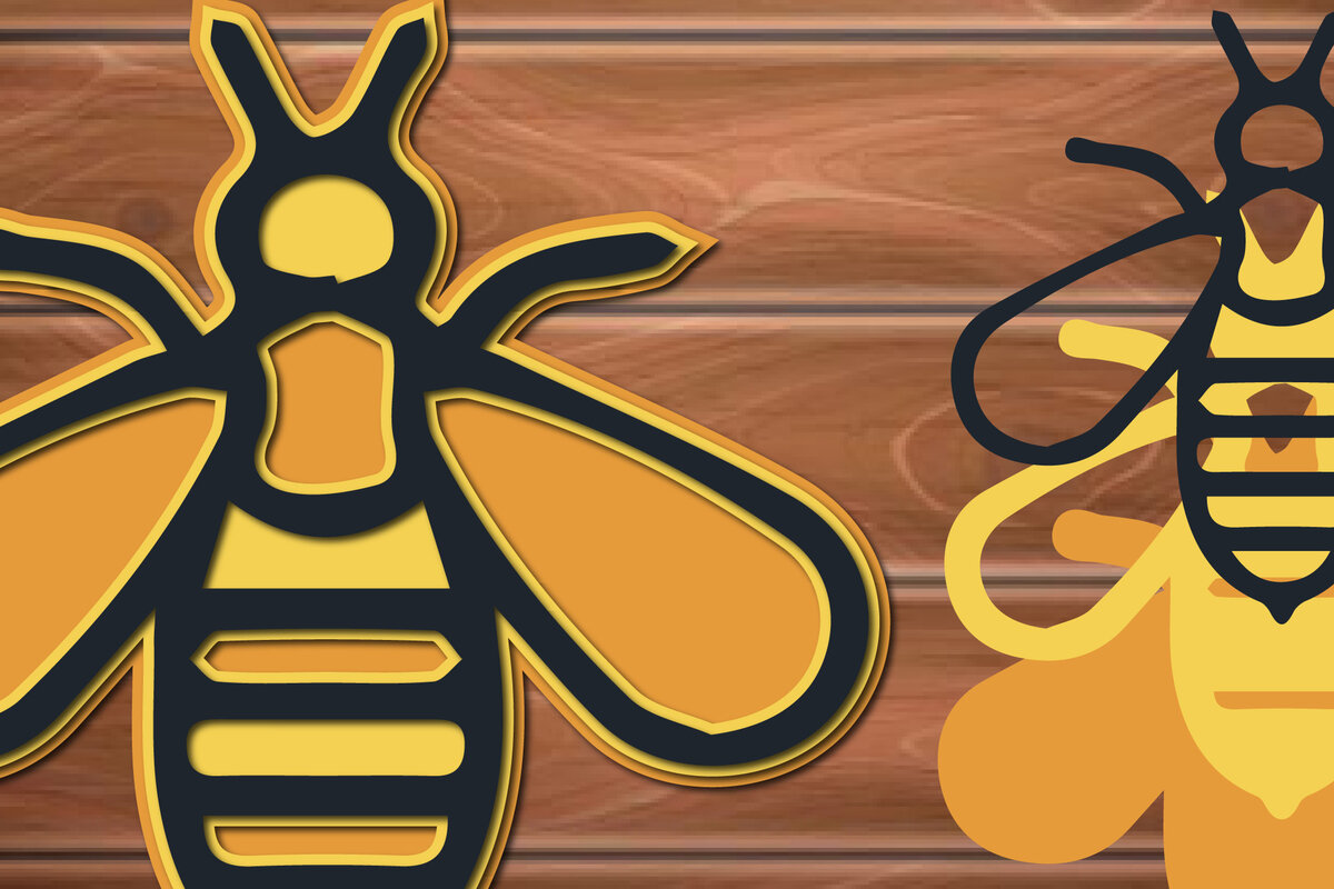 Intra απο ξύλο plywood 3mm-4mm πάχος 3D Multi Layer Bee Δίασταση 15x15 cm INTRAFABR-17294633