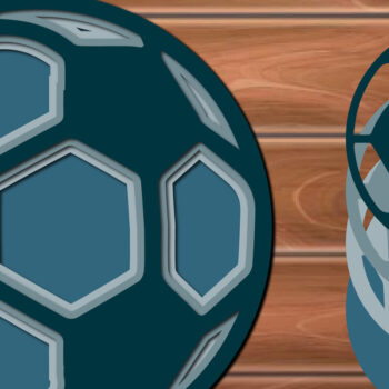 Intra απο ξύλο plywood 3mm-4mm πάχος Τρισδιάστατη κοπή χαρτιού ποδοσφαίρου πολλαπλών στρώσεων Δίασταση 15x15 cm INTRAFABR-17078327 - Image 1