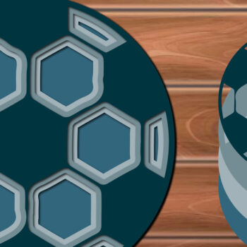 Intra απο ξύλο plywood 3mm-4mm πάχος Τρισδιάστατη κοπή χαρτιού ποδοσφαίρου πολλαπλών στρώσεων Δίασταση 15x15 cm INTRAFABR-17126885 - Image 1