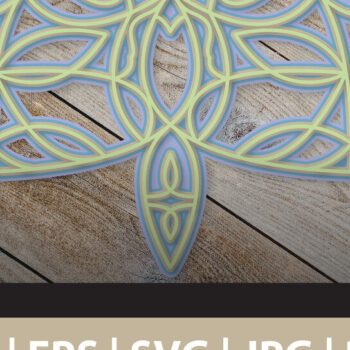 Intra απο ξύλο plywood 3mm-4mm πάχος 3D Multi Layer Mandala Δίασταση 30x30 cm INTRAFABR-24892483 - Image 1