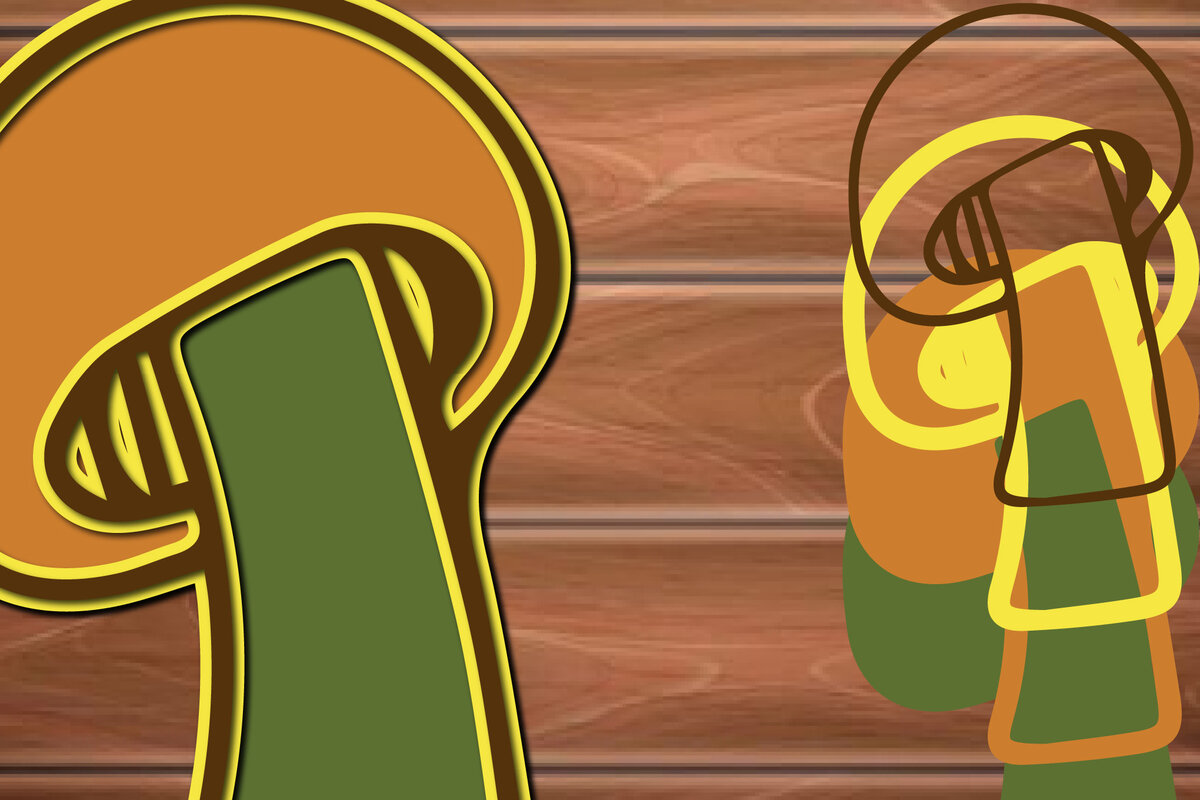 Intra απο ξύλο plywood 3mm-4mm πάχος 3D Multi Layer Mushrooms Paper Cut Δίασταση 15x15 cm INTRAFABR-17022357