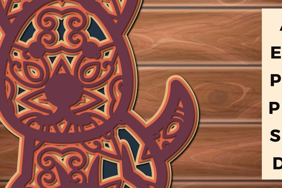 Intra απο ξύλο plywood 3mm-4mm πάχος 3D Multi Layer Paper Cut Dog Decor Δίασταση 15x15 cm INTRAFABR-17658704