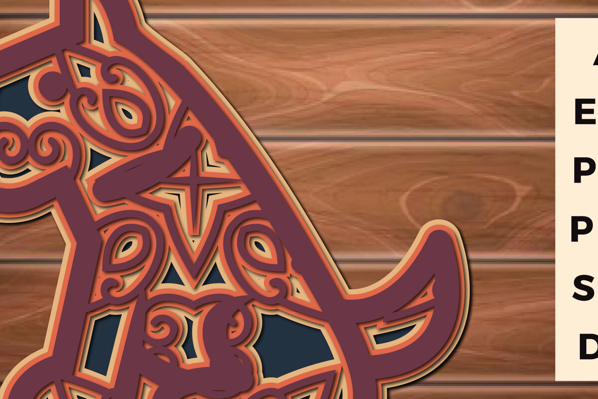 Intra απο ξύλο plywood 3mm-4mm πάχος 3D Multi Layer Paper Cut Dog Decor Δίασταση 15x15 cm INTRAFABR-17658032