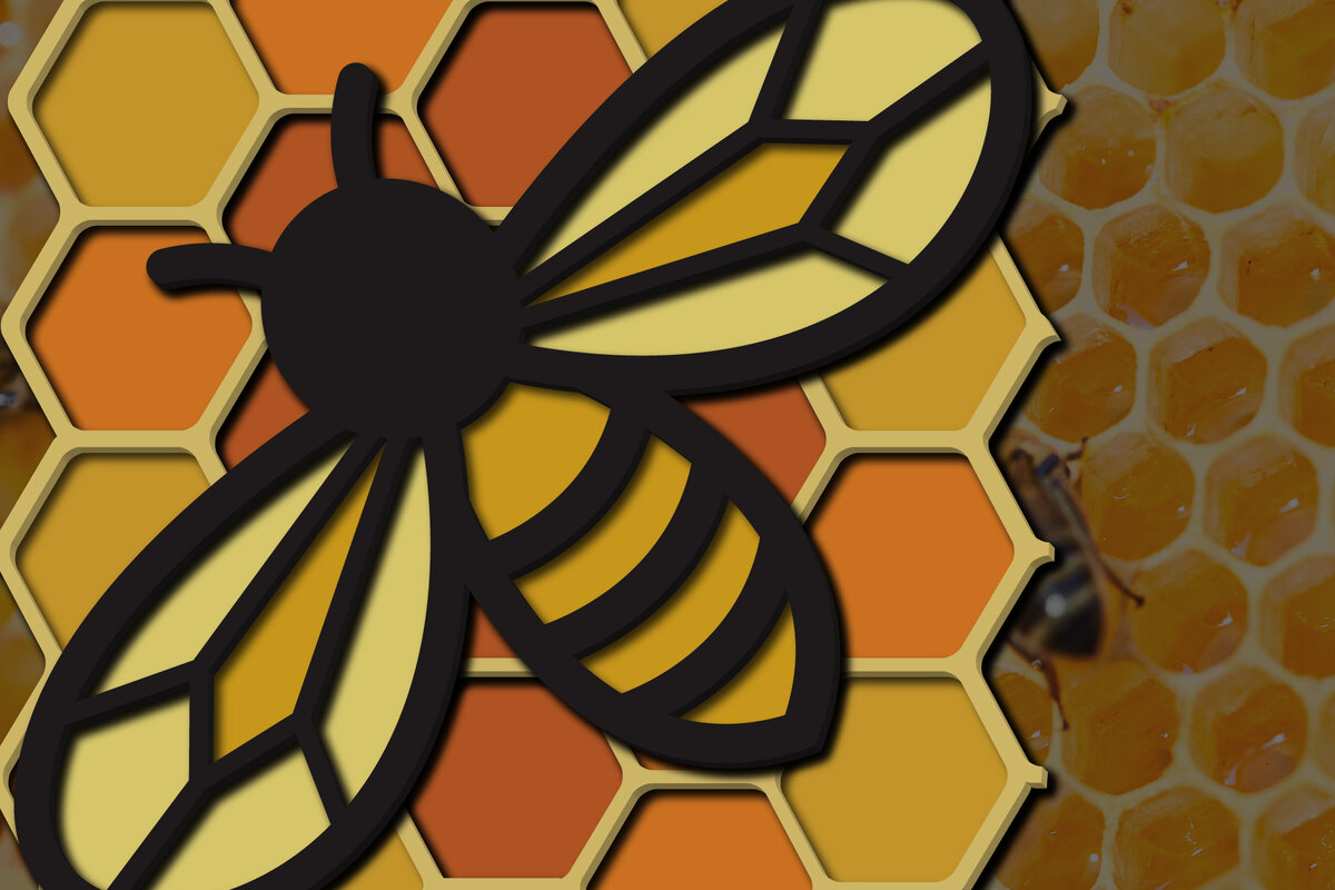 Intra απο ξύλο plywood 3mm-4mm πάχος 3D Multi-Layered Bee Δίασταση 15x15 cm INTRAFABR-25160471 - Image 1
