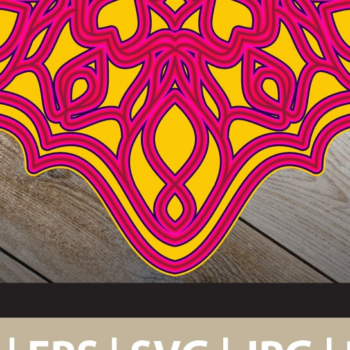 Intra απο ξύλο plywood 3mm-4mm πάχος 3D Multi Layered Mandala Δίασταση 30x30 cm INTRAFABR-25065774 - Image 1