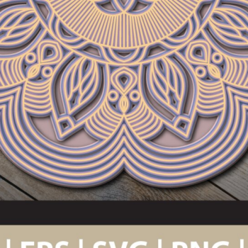 Intra απο ξύλο plywood 3mm-4mm πάχος 3D Multi Layered Mandala Δίασταση 30x30 cm INTRAFABR-25892527 - Image 1