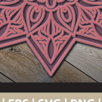 Intra απο ξύλο plywood 3mm-4mm πάχος 3D Multi Layered Mandala Δίασταση 30x30 cm INTRAFABR-25892648 - Image 1