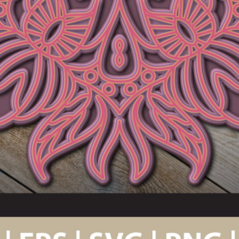 Intra απο ξύλο plywood 3mm-4mm πάχος 3D Multi Layered Mandala Δίασταση 30x30 cm INTRAFABR-25893109 - Image 1