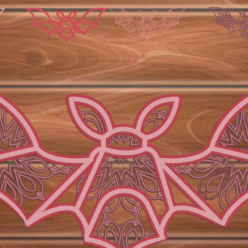 Intra απο ξύλο plywood 3mm-4mm πάχος 3D MultiLayer Halloween Bats Cut Δίασταση 15x15 cm INTRAFABR-14410467 - Image 1