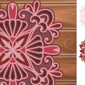 Intra απο ξύλο plywood 3mm-4mm πάχος 3D MultiLayer Mandala Cut File Δίασταση 30x30 cm INTRAFABR-14904698 - Image 1