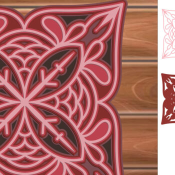 Intra απο ξύλο plywood 3mm-4mm πάχος 3D MultiLayer Mandala Cut File Δίασταση 30x30 cm INTRAFABR-14913210 - Image 1