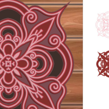 Intra απο ξύλο plywood 3mm-4mm πάχος 3D MultiLayer Mandala Cut File Δίασταση 30x30 cm INTRAFABR-14831035 - Image 1