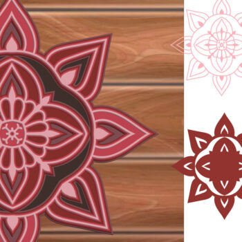 Intra απο ξύλο plywood 3mm-4mm πάχος 3D MultiLayer Mandala Cut File Δίασταση 30x30 cm INTRAFABR-14834462 - Image 1
