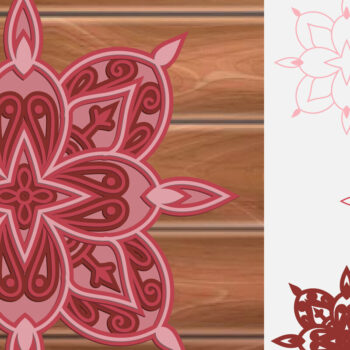 Intra απο ξύλο plywood 3mm-4mm πάχος 3D MultiLayer Mandala Cut File Δίασταση 30x30 cm INTRAFABR-14830200 - Image 1