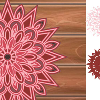 Intra απο ξύλο plywood 3mm-4mm πάχος 3D Multilayer Mandala Δίασταση 30x30 cm INTRAFABR-14904531 - Image 1