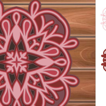 Intra απο ξύλο plywood 3mm-4mm πάχος 3D Multilayer Mandala Δίασταση 30x30 cm INTRAFABR-14912809 - Image 1