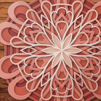 Intra απο ξύλο plywood 3mm-4mm πάχος 3D Multilayer Mandala Cut File Vol.5 Δίασταση 30x30 cm INTRAFABR-31023308 - Image 1