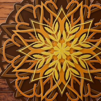 Intra απο ξύλο plywood 3mm-4mm πάχος 3D Multilayer Mandala Cut File Vol.7 Δίασταση 30x30 cm INTRAFABR-31100489 - Image 1