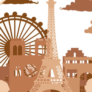 Intra απο ξύλο plywood 3mm-4mm πάχος κοπής με λέιζερ 3D πολλών επιπέδων Paris Δίασταση 15x15 cm INTRAFABR-14833152 - Image 4