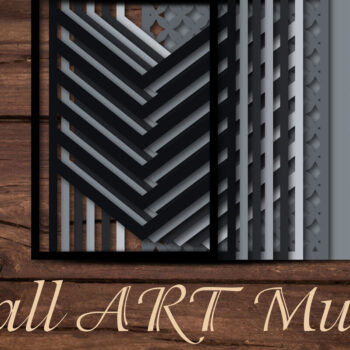 Intra απο ξύλο plywood 3mm-4mm πάχος 3D Multilayer Wall Art Decor Home Vol. 2 Δίασταση 40x40 cm INTRAFABR-28184249 - Image 3