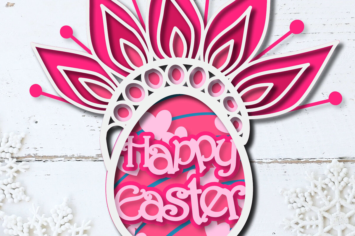 Intra απο ξύλο plywood 3mm-4mm πάχος 3D πολυστρωματικό χαρούμενο πασχαλινό αυγό Δίασταση 15x15 cm INTRAFABR-25440107