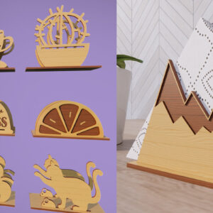 Intra απο ξύλο plywood 3mm-4mm πάχος Δέσμη κοπής με λέιζερ 3D θήκες χαρτοπετσετών Δίασταση 30x20 cm INTRAFABR-84588696