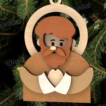 Intra απο ξύλο plywood 3mm-4mm πάχος Σχέδιο κοπής με λέιζερ τρισδιάστατο στολίδι της Γέννησης Δίασταση 8x8 cm INTRAFABR-110763470 - Image 1