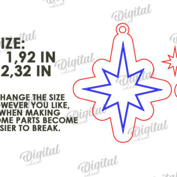 Intra απο ξύλο plywood 3mm-4mm πάχος Σχέδιο κοπής με λέιζερ τρισδιάστατο στολίδι της Γέννησης Δίασταση 8x8 cm INTRAFABR-110762914 - Image 2