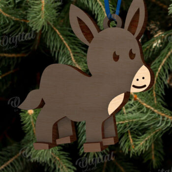 Intra απο ξύλο plywood 3mm-4mm πάχος Σχέδιο κοπής με λέιζερ τρισδιάστατο στολίδι της Γέννησης Δίασταση 8x8 cm INTRAFABR-110762950 - Image 1