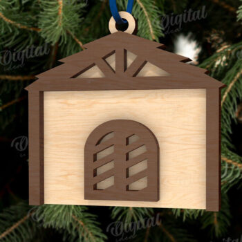 Intra απο ξύλο plywood 3mm-4mm πάχος Δέσμη κοπής με λέιζερ τρισδιάστατα στολίδια της Γέννησης Δίασταση 8x8 cm INTRAFABR-110764599 - Image 7