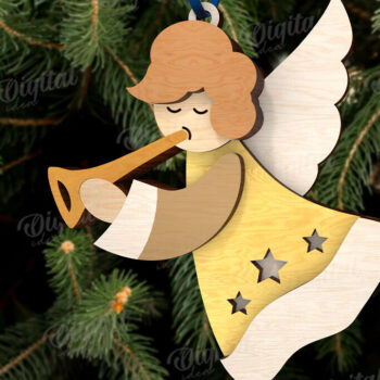 Intra απο ξύλο plywood 3mm-4mm πάχος Δέσμη κοπής με λέιζερ τρισδιάστατα στολίδια της Γέννησης Δίασταση 8x8 cm INTRAFABR-110764599 - Image 11